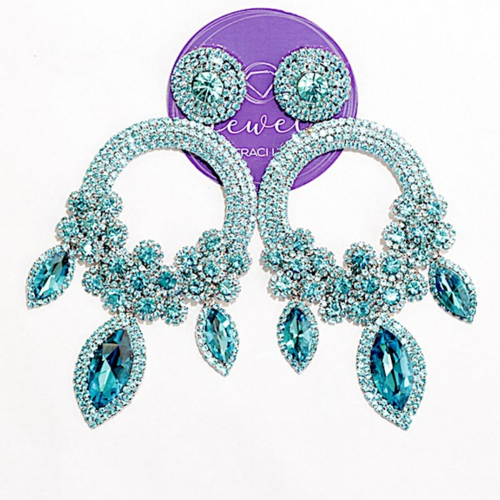 Show stopping Aqua Earrings